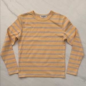 NEW PARKE Birthday Stripe Long Sleeve Tee Size XS